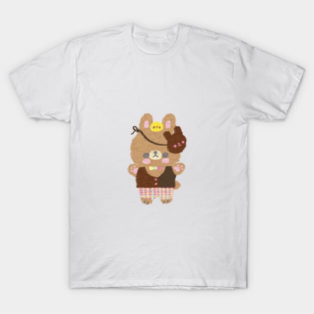 Chokobi-chan the Chocolate Bunny T-Shirt by katsukin